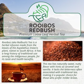 Rooibos Herbal Loose Tea – African Redbush Tea Premium Leaf (100g)