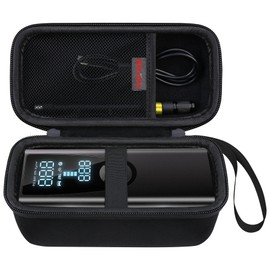 Elonbo Carrying Case for Frarome Tire Inflator Portable Air Compressor, 150PSI Cordless Tire Pump ​Travel Holder Electric Air Pump Smart Tire Inflator Storage Bag, Black+Inside Black
