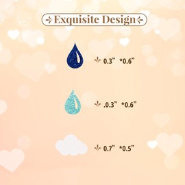 120pcs Cloud Raindrop Confetti, Rain Shower Paper Scatter, Blue Glitter It's a Boy Table Scatter, Weather Themed Baby Shower/Birthday Party Decoration