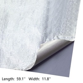 BBTO Heat Reflective Sheet Adhesive Backed Aluminized Fiberglass Heat Shield Tape Protection Barrier Heat Shield Resistant Material for Hose and Auto Use Heat Insulation Sheet(Silver, 12 x 60 Inch)