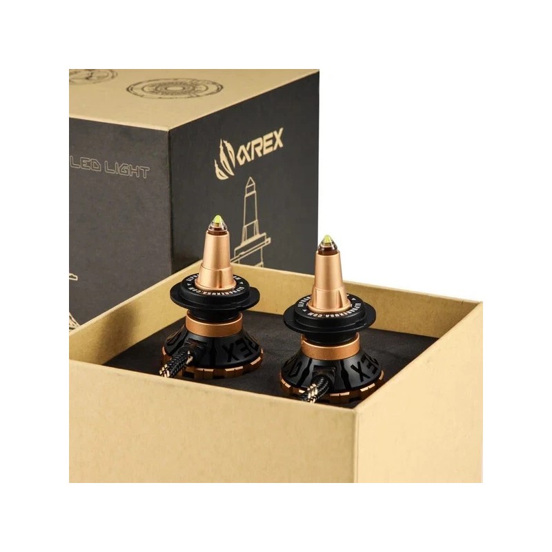 AlphaRex 1x Pair H7 AlphaRex Gold Ammo Panoramic LED Light