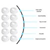 Lhbwhiz Pack of 10 Heating Pipe Rosette, Plastic Heating Pipe