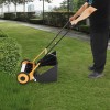 14" 2-IN-1 Adjustable Lawn Mower Hand Push Lawn Mower W/