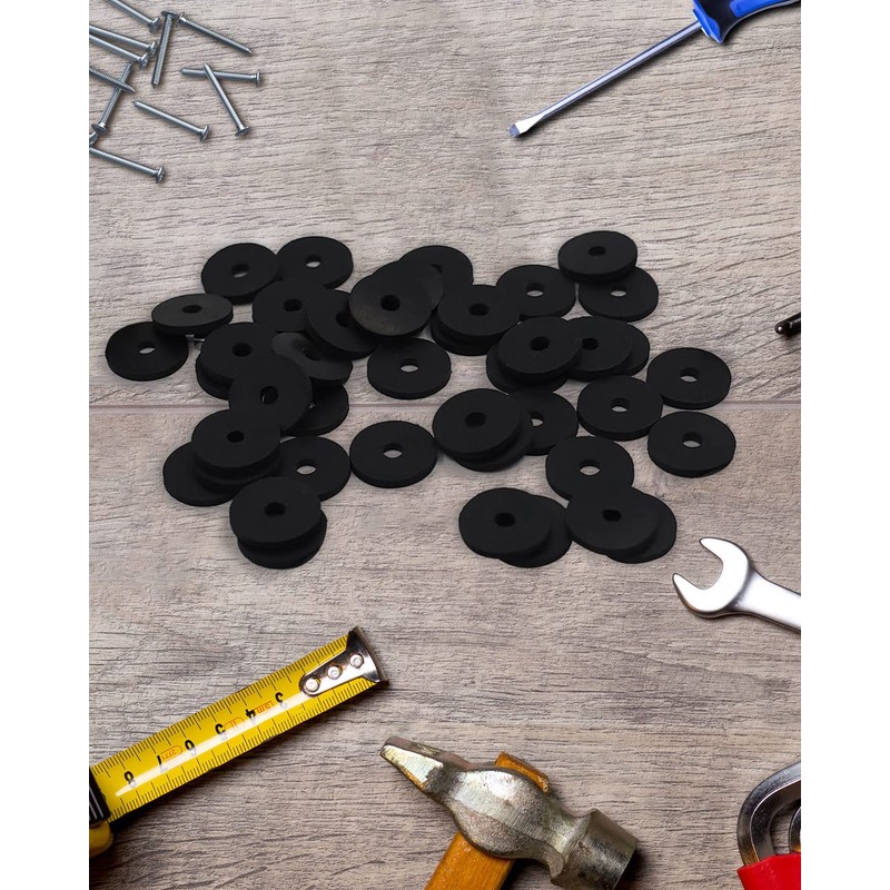 Rubber Washers - 16PCS Flat Rubber Washers for Bolts Spacers,