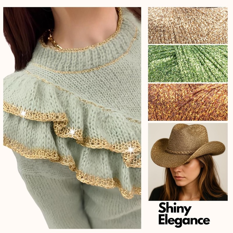 Art of Yarn Twinkle Metallic Glitter Yarn Sparkle Fine 1