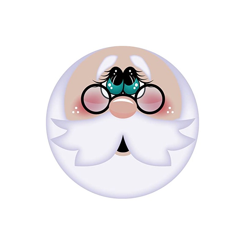 Merry Christmas Santa Claus Face #10 Wreath Accessory Sign Attachment