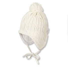 Sterntaler Knitted Hat with Bobble (Strickmütze) - beige, size: 41