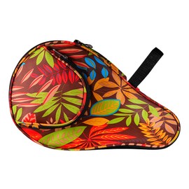 BAOZOON Table Tennis Racket Case Cover Ping Pong Paddle Carry Bag with Ball Storage Pocket to Hold 2 Paddles 5 Balls,Multilcolor red