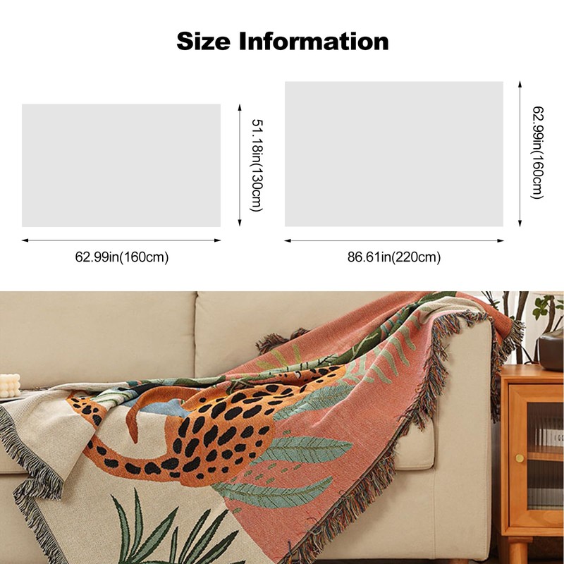 Ergocar Boho Cuddly Blanket, Fluffy Blanket with Tassels, Thin and