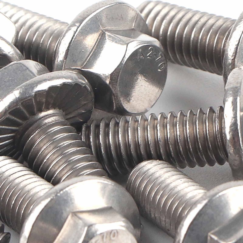 10pcs M6 Stainless Steel Flange Head Flange Head Screw Flange