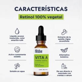 Hebbe Cosmetics Retinol Vegetal Antienvejecimiento Vitamina A 10g Piel Sensible
