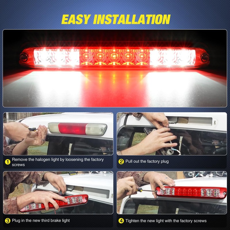 Nilight Third Brake Light Tail High Mount 3rd Stop Cargo