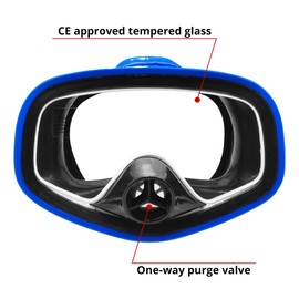 SAEKODIVE Classic Purged Single Lens Diving Mask - Panoramic Wide View, Anti-Fog Tempered Glass - Scuba Diving and Snorkeling Gear for Adults (Fluorescent Yellow)