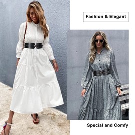 XIAOWU Women Stretchy Wide Waist Belt for Dresses Elastic Belt for Women Cinch Belt