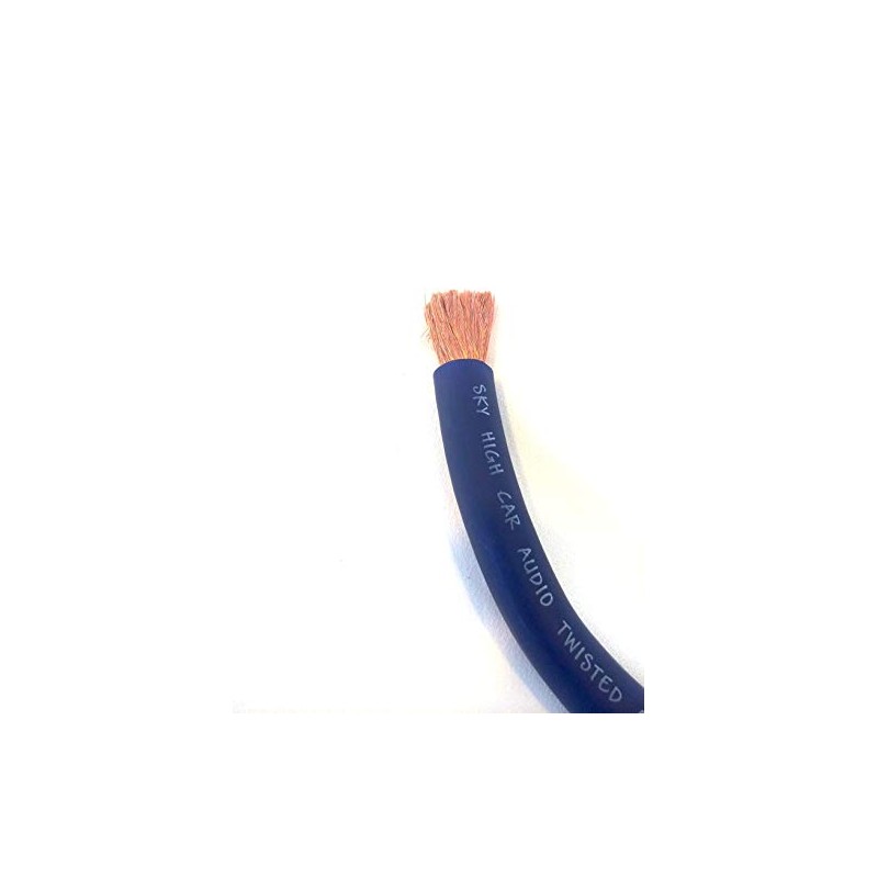 CCA 2/0 Gauge AWG Blue Power Ground Wire Sky High