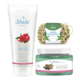 Kit Exfoliante Corporal, Crema Jabon Regenera, Shelo Nabel