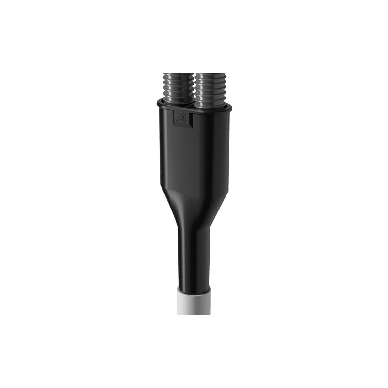 Black Double Drain Universal Hose Outlet Waste Connector, 2-to-1 Dual
