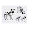 4 x 'African Wild Dog' Temporary Tattoos - Water Resistant,