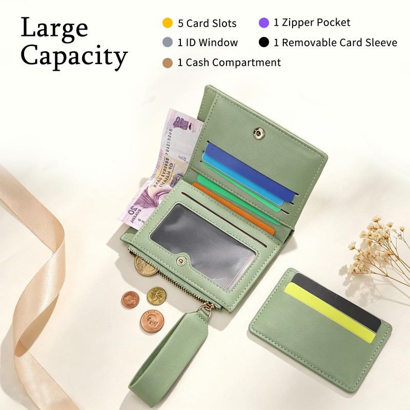 AdiStylinno Wallet for Women, Bifold PU Leather Ladies Wallet, Large