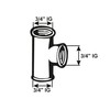 T Piece zinc Coated 3/4"