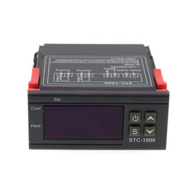 KSOPUERT STC-1000 Digital Temperature Switch Controller AC 10A 110V-220V Heating Cooling Centigrade Thermostat 2 Relays Output with NTC Sensor Probe