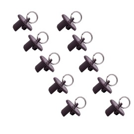 Universal 5-Pack Pull Ring end Cap,Replacement Shade Parts of Exterior Sun Shades Outdoor/Indoor Roller up Blinds (Brown)