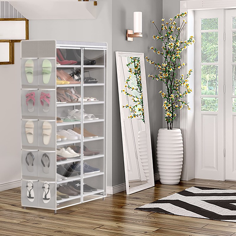 Simple Houseware 8 Tiers Shoe Rack with Zipper Cover |