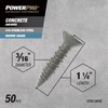 Power Pro 376633 Concrete Screw Anchors, 3/16" x 1-1/4", High-Performance,