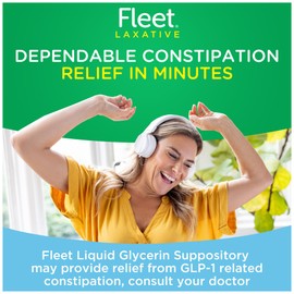 Fleet Laxatives, Liquid Glycerin Suppositories for Adult Constipation Relief, 7.5 mL Bottles, 4 Count, 3 Pack