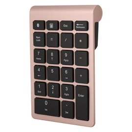 Locadence 22 Keys Numeric Keypad, BT 5.0 3 Million Times Exceptional Longevity Ergonomic Design Ultrathin Numeric keypad for Laptop PC Desktop Notebook (Rose Gold)