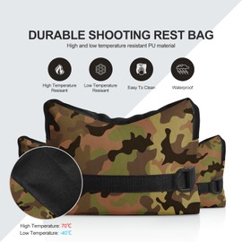 Twod Shooting Rest Bags, Combo Front and Rear Bag with Durable Construction and Water Resistance for Outdoor, Range and Hunting
