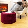 AbunHeri Stuffed Pouf Ottoman High Density Foam Ottoman Pouf for