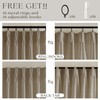 Pleated Linen Curtains 90 Inches Long for Living Room Pinch