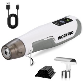 WORKPRO 7.2V Pink Cordless Mini Heat Gun, 1.5s Fast Heating