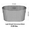 BARsics Medium Size 5-Quart Galvanized Metal Tin Tub for Beverages,