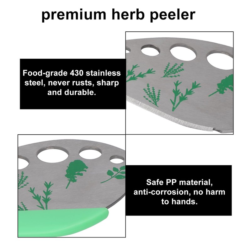 Gosknor 9 Holes Herb Stripper Tool, Stainless Steel Peeler Leaf