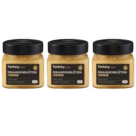 TanteLy Organic Gold Orange Blossom Honey Set of 3 for Pleasure (3 x 275 g)