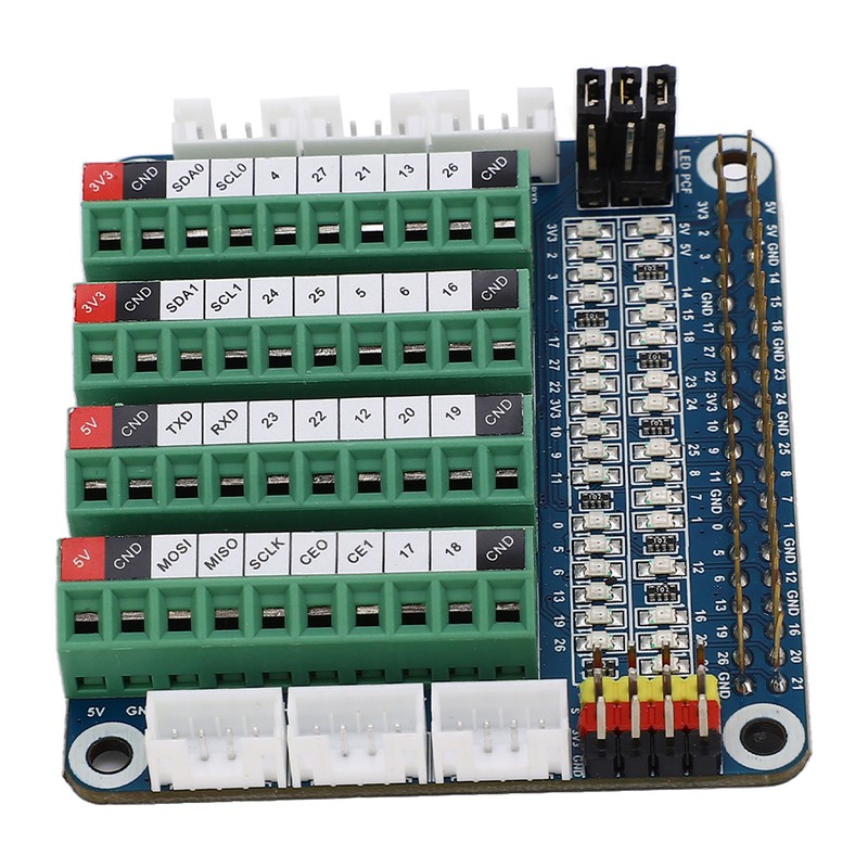 Sensor Expansion Board for 4B 3B CM4 PCF8591 LED GPIO