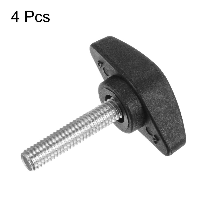 QUARKZMAN Piece T Wing Knobs Knurled Screws M6 x 30mm