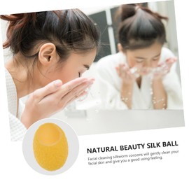Healeved 2sets Facial Cleaning Ball Skincare Gentle Cleanser Ball Natural Silk for Face 12pcs*2