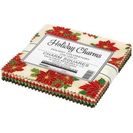 Kaufman's Holiday Charms - CHS 1036 42 Holiday Charm Squares - 5" Squares, 42 Pieces - Cotton Quilting Fabric
