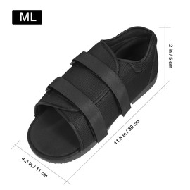 ARTIBETTER Post Op Shoe Walking Boot with Adjustable Strap Post Injury Surgical Foot Cast Sandal Square Toe Orthopedic Support Brace for Broken Bone Male Size 10-11.5, Female Size 11-12.5