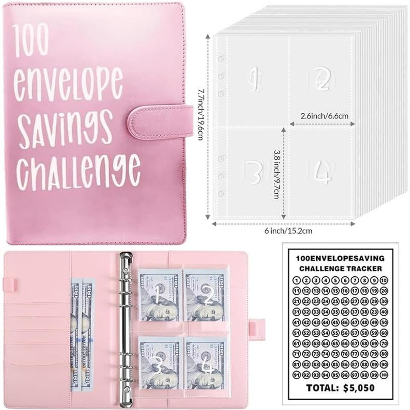 【CLOUDSEA】100 Envelopes Money Saving Challenge Money Saving Binder 100 Envelope