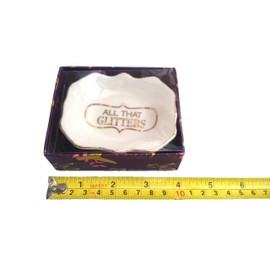 Halcyon Words Ornate Trinket Dish For Jewellery, Coins, Trinkets, Keys Plus More By Homestreet® (GLITTERS)