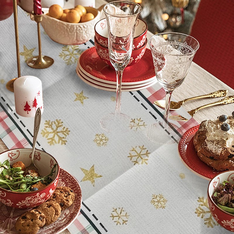 SEDEX Christmas Table Runner Pink Green Buffalo Plaid Xmas Theme