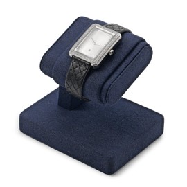 Papten Microfiber Single Watch Display Stand Watch Holder for Men Jewelry Showcase Stand for Home, Retail Store Displays Collector Gifts(Blue)
