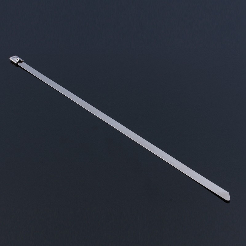 50pcs 12" Stainless Steel Exhaust Wrap Coated Self Locking Cable