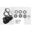 Replacement Electric Shaving Head 360° Floating Double Shaving Rings Head