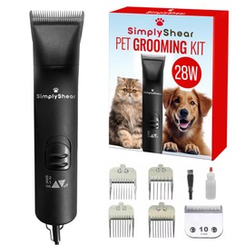 SIMPLYSHEAR Premium Dog Clippers for Grooming, High-Performance 2-Speed Corded Shears for Thick Coats & Matted Hair, Quiet Dog Grooming Kit
