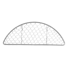 Estante de drenaje de aceite pequeño medio redondo hecho a mano, 1 paquete – 19,6 x 7,6 cm – acero inoxidable